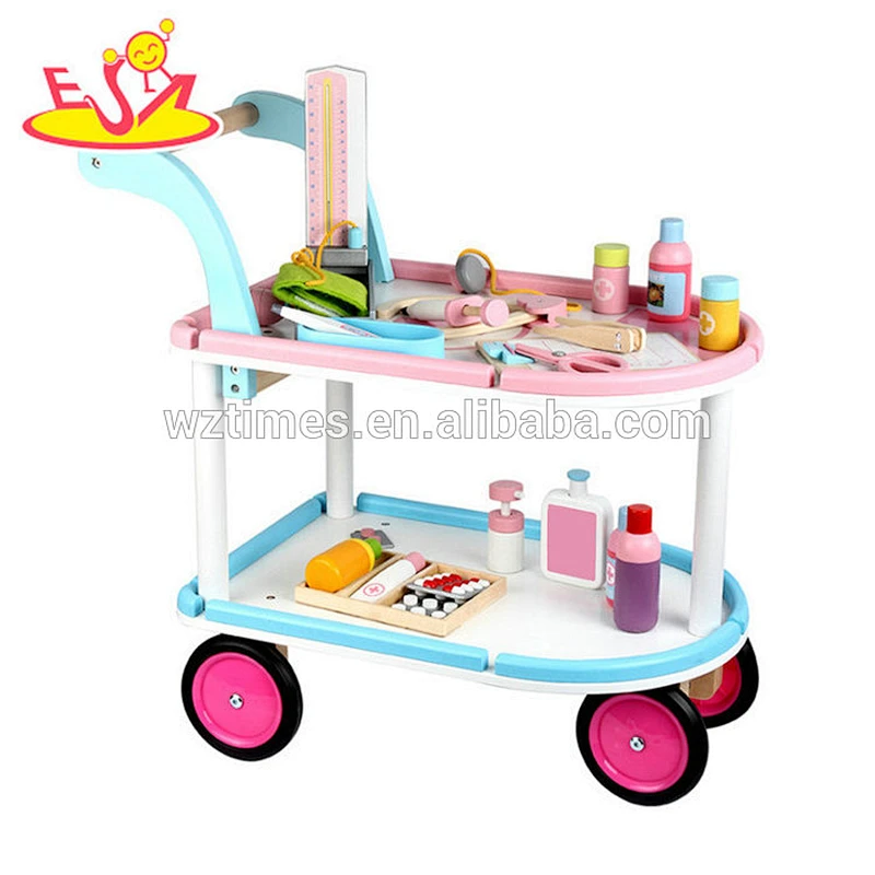 Medizinischer Wagen des pädagogischen Großhandelskrankheiten-Spielzeugs mit 15 PC für Rollenspiel des Babys W10D162