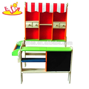 Wholesale attractive playground wooden mini supermarket toy for children W10A049