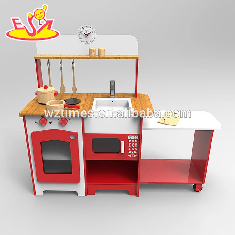 2018 New design kid wooden play kitchen toy multifunctional wooden play kitchen toy children wooden play kitchen toy W10C248