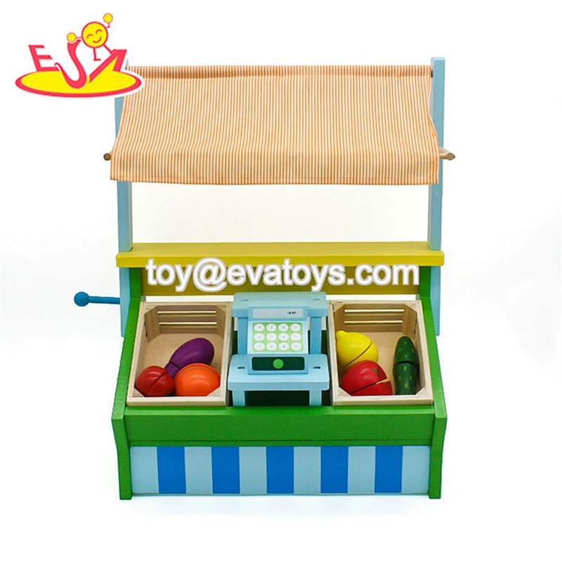 New arrival kids mini wooden play shop for pretend W10A082