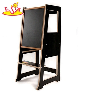 high quality 2 steps wooden kids step ladder for wholesale W08G281