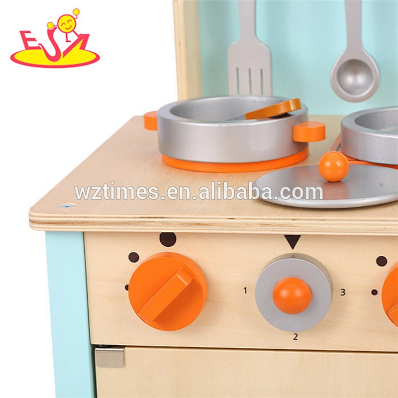 2018 venta al por mayor de niños cocina de madera cocina juego superior moda niños cocina de madera cocina juego W10C209