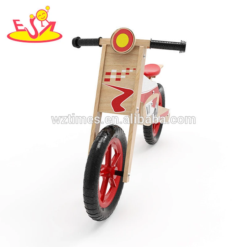 Wholesale top fashion baby wooden bike walker cool child wooden red balance bike walker W16C182