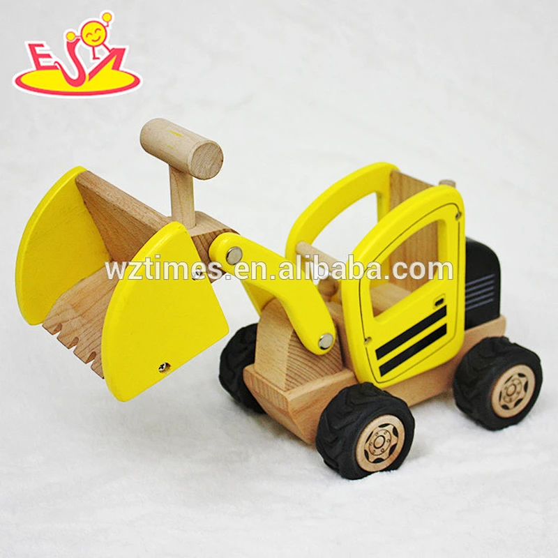 High quality kids wooden digger toys for beach play W04A290
