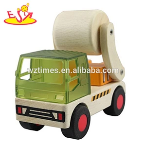wholesale fashion wooden truck crane toy high quality baby wooden truck crane toy best wooden truck crane toy W04A062