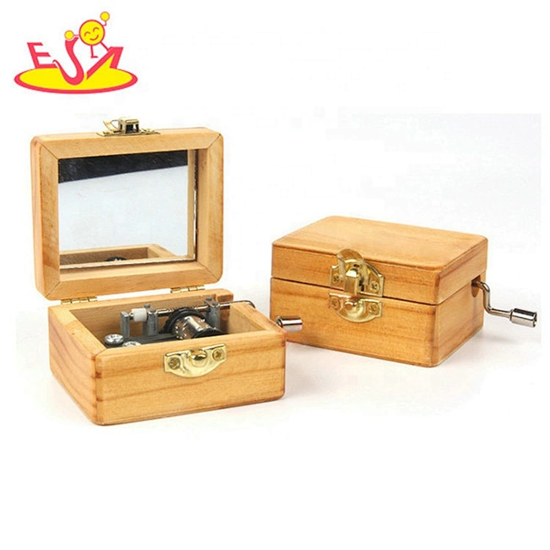Handmade finished wooden russian music box for children W07B071