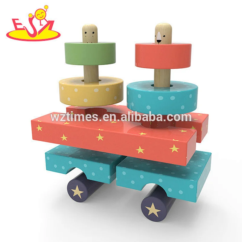 2018 New Original Design educational wooden infant stacking toys W13D177