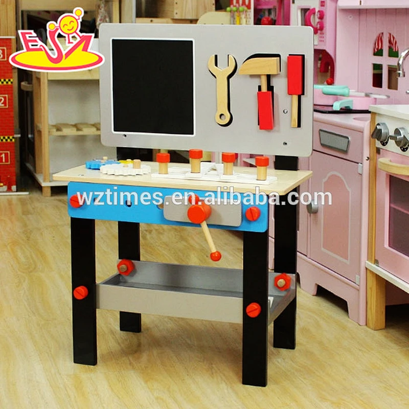 2018 wholesale kids wooden tool table new design baby wooden tool table cheap children wooden tool table W03D070