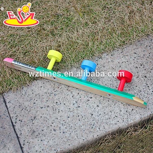 Wholesale vintage lovely pencil shape wooden wall hanger for toddler W09B061