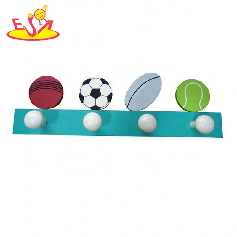 Best design pink wooden coat hook for kids W09B022