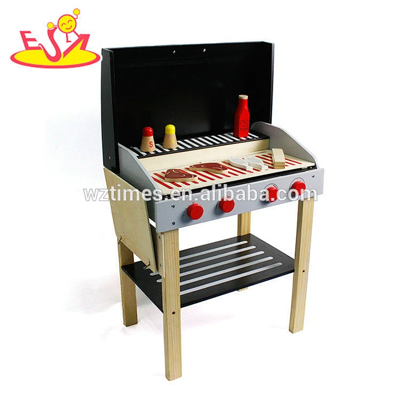 Beliebteste BBQ-Set aus Holz Spielzeug Kochen für Kinder spielen W10D123B