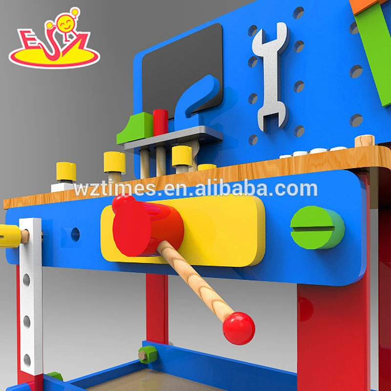 wholesale kids wooden workbench toy for preschoolers W03D076B