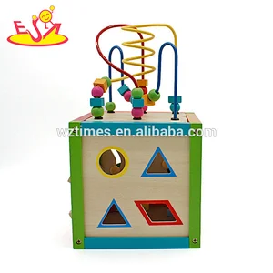 New hottest educational toys wooden activity cube for kids gifts W11B084