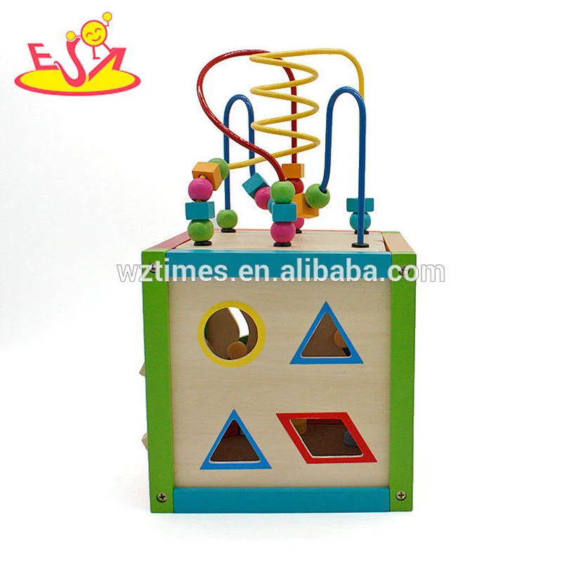 New hottest educational toys wooden activity cube for kids gifts W11B084