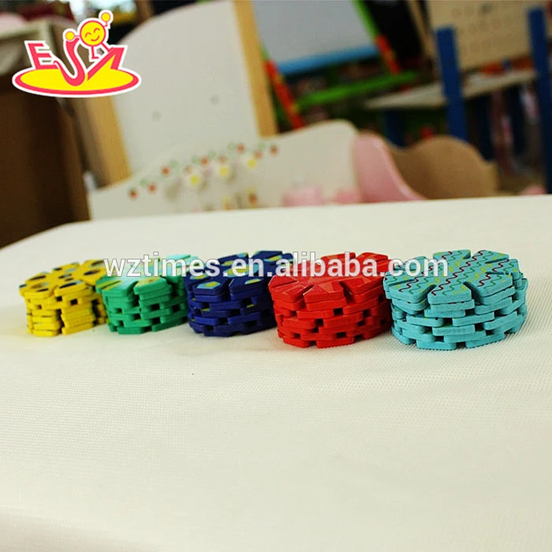 2018 wholesale baby wooden splicing toy educational kids wooden splicing toy top fashion children wooden splicing toy W03B055