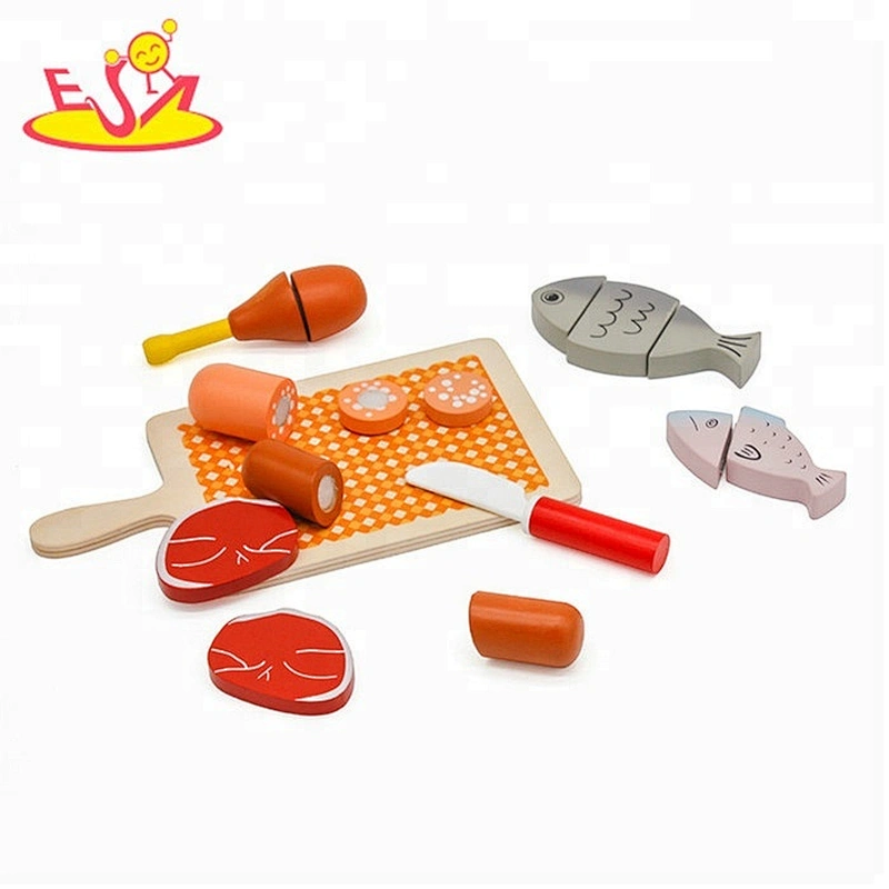 New hottest pretend play wooden toy food set for kids W10B258