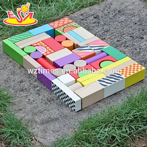 2018 wholesale pull car designed wooden wooden blocks for toddlers W13C032