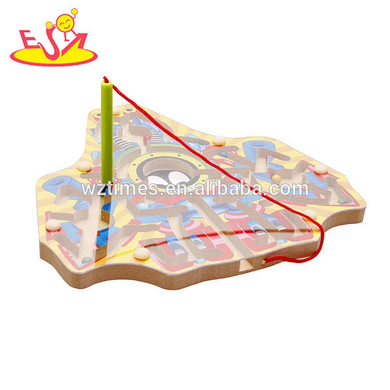 Wholesale kids animals pattern wooden maze class toy for education W11H030