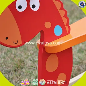 2018New design funny wooden rocking horses for toddlers W16D109