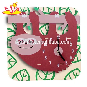 2018 Wholesale baby wooden funny alarm clocks cheap kids wooden funny alarm clocks custom children funny alarm clocks W14K007