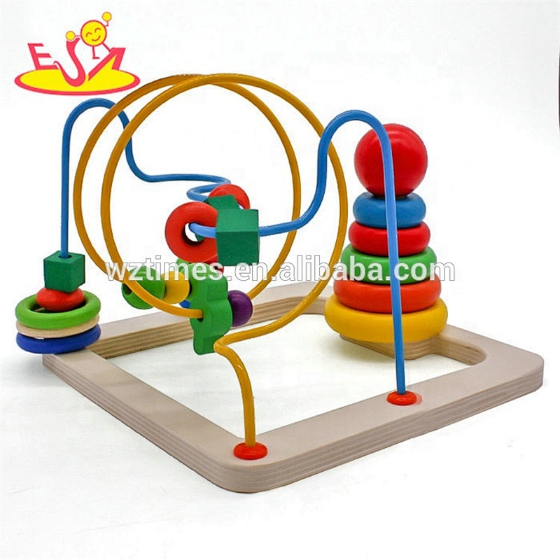New hottest first wooden toy bead maze for baby education W11B194