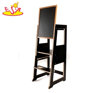 high quality safety white wooden 2 step ladder for kids W08G278B