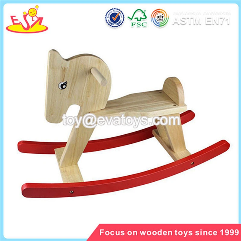 wholesale delicate wooden rocking horse lovely baby wooden cheap rocking horse W16D024