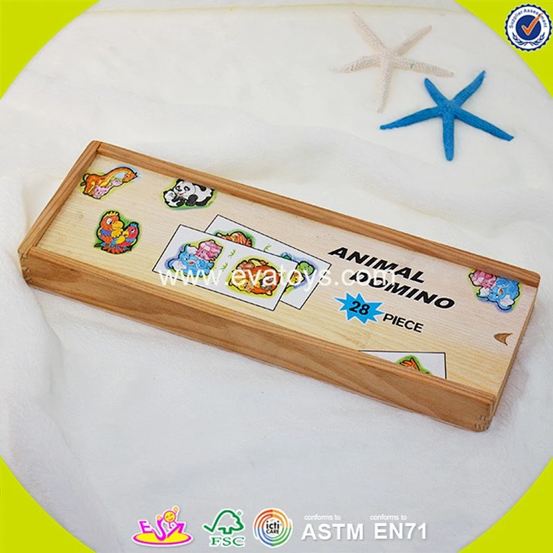 wholesale pretty children wooden domino game toy new fashion wooden domino game toy kids domino game toy W15A056