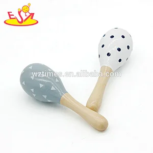 2018 Wholesale traditional music instrument wooden cheap maracas for baby W07I133
