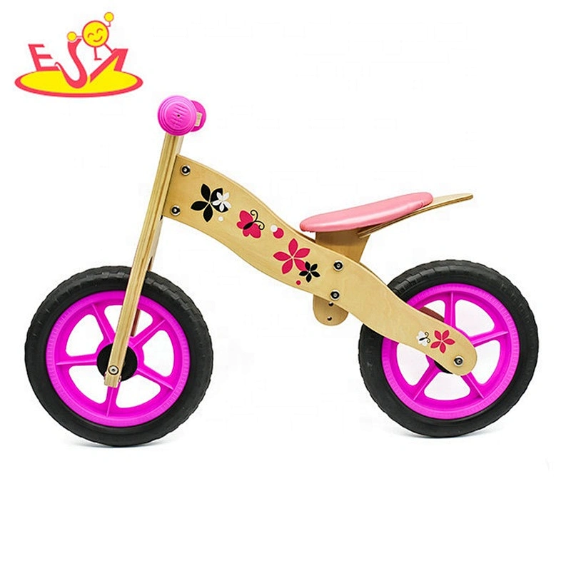 Wholesale most popular wooden pink balance bicycle for children W16C094