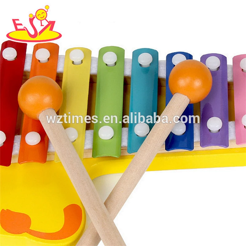 Wholesale music teaching aid cute giraffe shape wooden xylophone set toy for kids W07C060