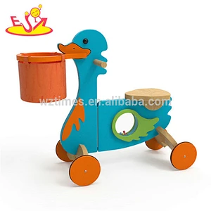Original Design 4 wheels wooden ride on toy car for kids W16A034