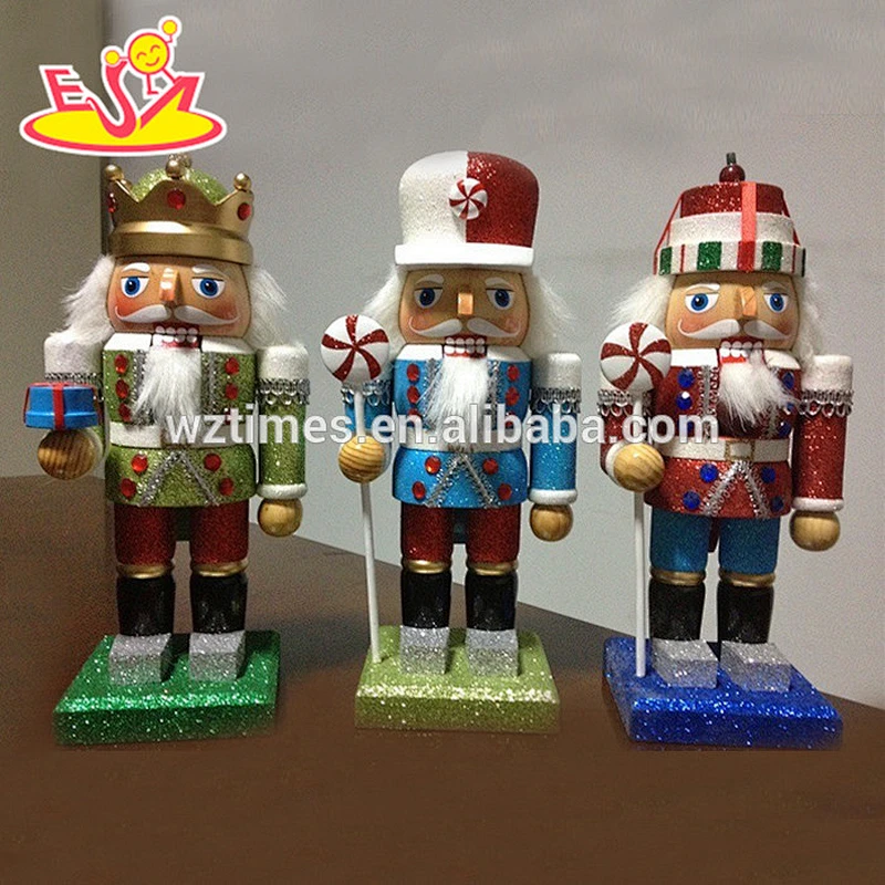 wholesale high quality kids wooden nutcracker dolls cheap baby wooden nutcracker dolls W02A082