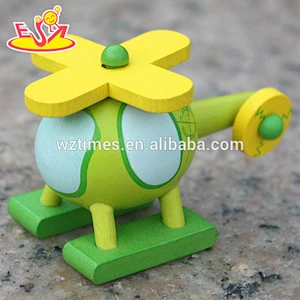 wholesale cartoon wooden airplane toy for kids W04A188