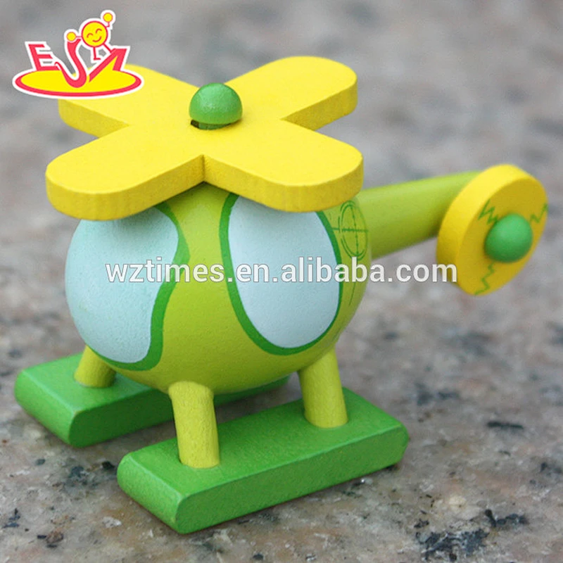 wholesale cartoon wooden airplane toy for kids W04A188