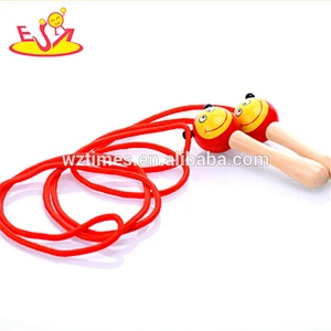Wholesalers most popular jumping rope skipping rope with wooden handle high quality jump rope for christmas gift W01A122