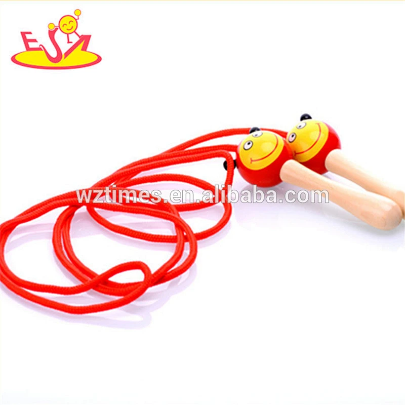 Wholesalers most popular jumping rope skipping rope with wooden handle high quality jump rope for christmas gift W01A122