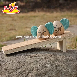 wholesale cartoon elephant shape wooden toys for kids new design animals wooden toys for kids W01B038