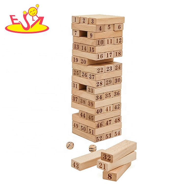 Top sale educational wooden stacking blocks for toddlers W13D213