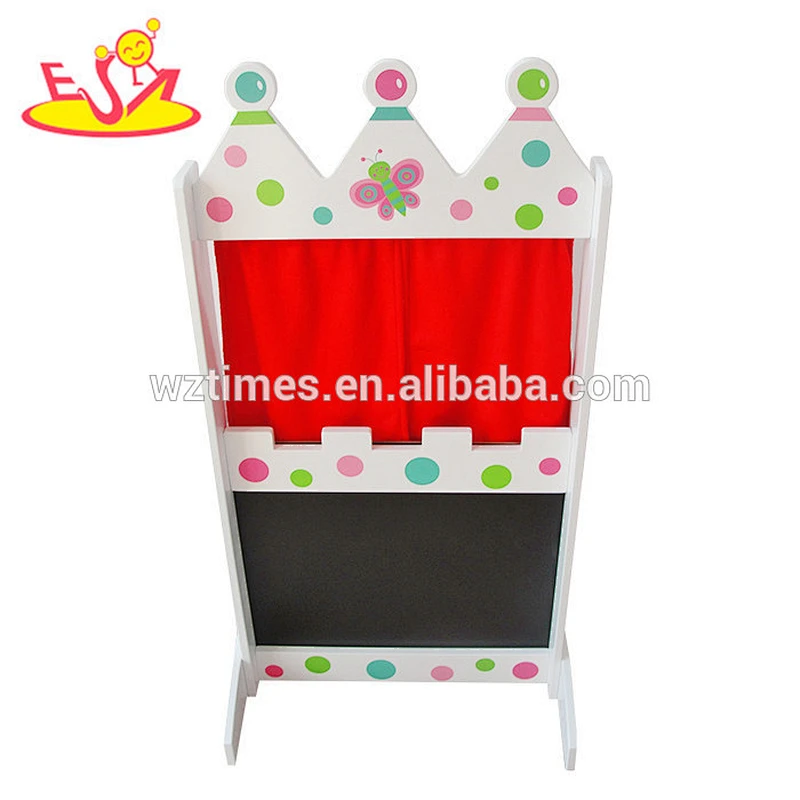wholesale funny toy wooden kids puppet theater top fashion wooden kids puppet theater W10D144