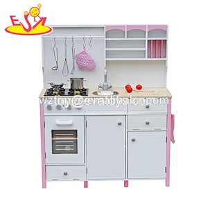 Venta al por mayor divertido juego de cocina de madera juego de simulación de cocina para niños W10C354