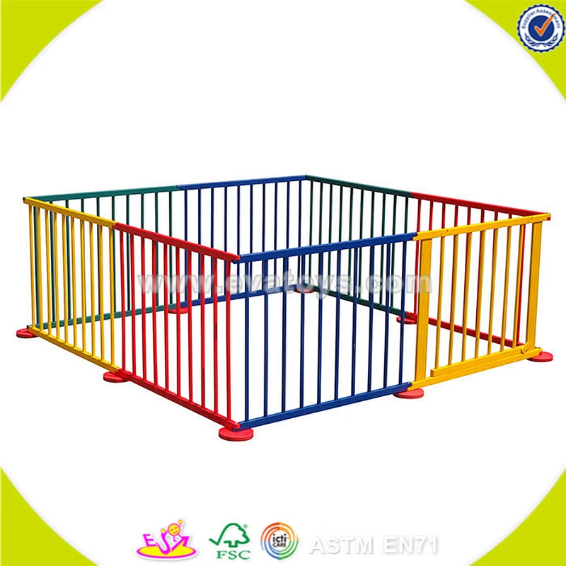 wholesale folding wooden baby playpen for indoor W08H008