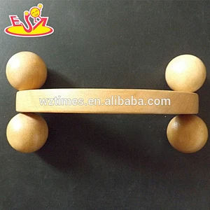 Wholesale cheap product wooden hand held roller massager for adult W02A118