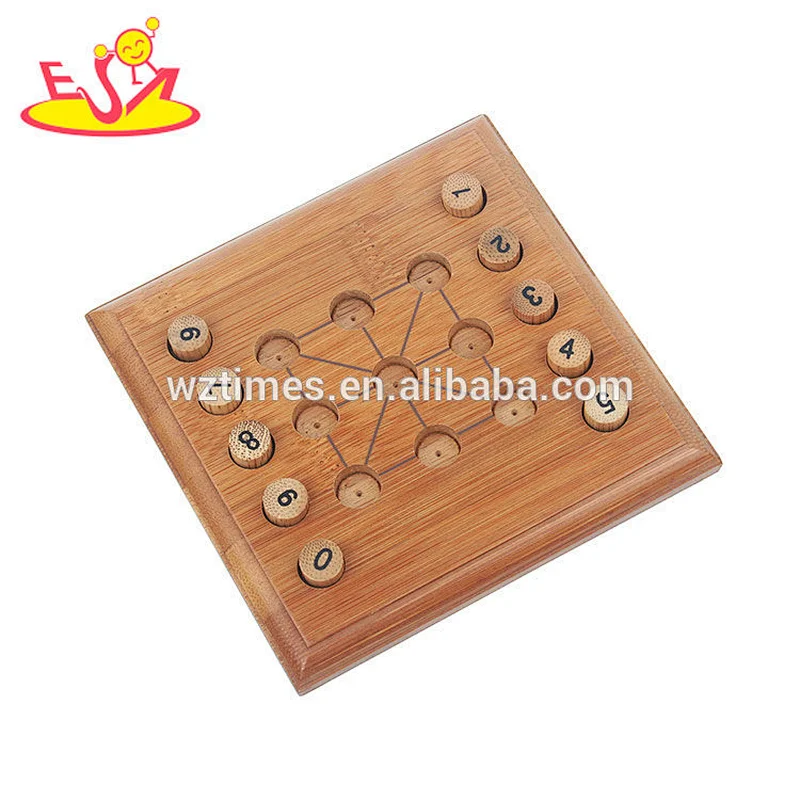 Wholesale creative custom table top wooden chinese checkers toy for fun W11A071