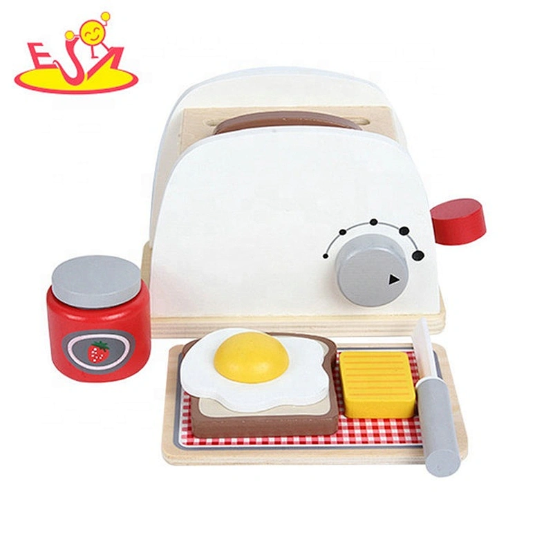 2019 New hottest simulation play wooden toy toaster set for kids W10D229