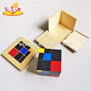2018 New design educational blocks wooden montessori toddler materials W12F016