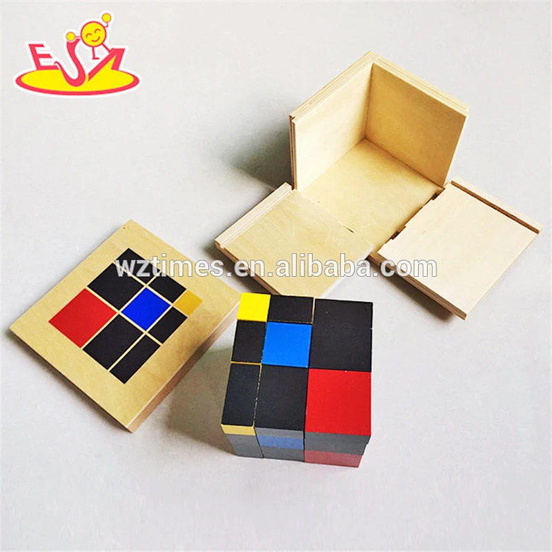 2018 New design educational blocks wooden montessori toddler materials W12F016