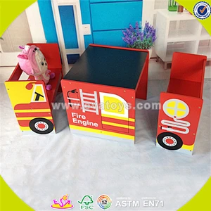 Wholesale beautiful wooden study table chairs,colorful kids wooden study table chairs,top sale study table chairs W08G143