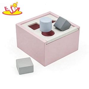 New hottest educational pink wooden shape sorting game for kids W12D167