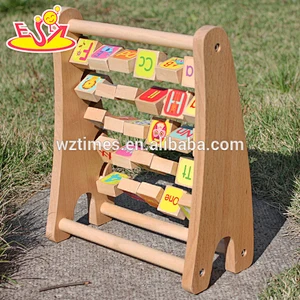 Wholesale hottest educational toy wooden alphabet rack for children W12C012